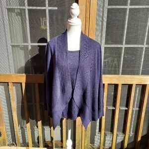 Eileen Fisher Women's Navy Blue Merino Twinset